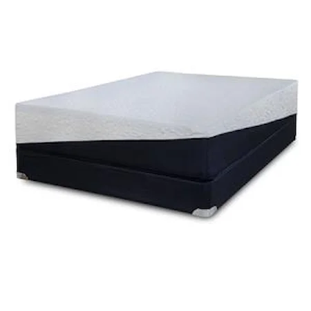 Queen 13" Latex, Memory Foam and Gel Foam Mattress and Wood Foundation